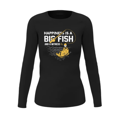 Happiness Is A Big Fish Women Long Sleeve Shirt